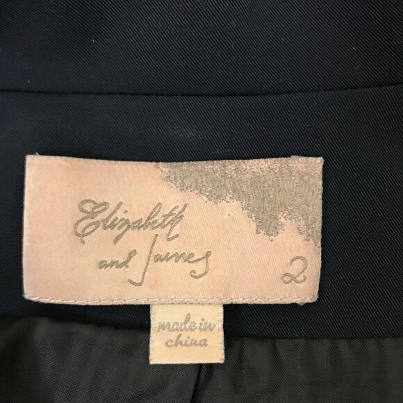 Vintage Elizabeth & James Navy Blue Blazer Size 2 - Picture 7 of 8
